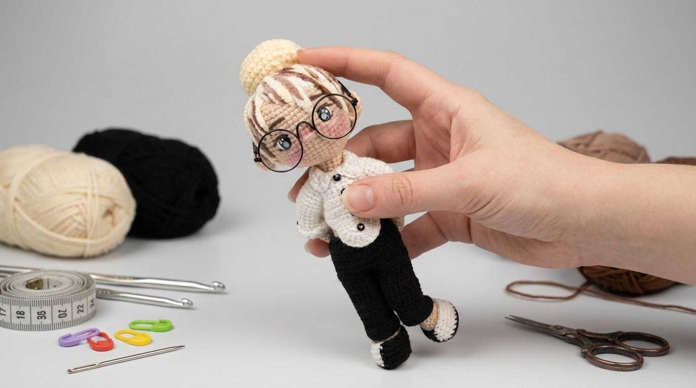 marilia mendonca amigurumi receita gratis passo a passo, boneca de croche com fio pelucia textura macia e detalhes em amarelo para decorar ambiente de fã.