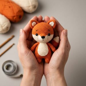 Conejo amigurumi blanco artesanal de ganchillo, acabado en hilo de algodón suave con detalles en rosa, ideal para decoración de baby shower.